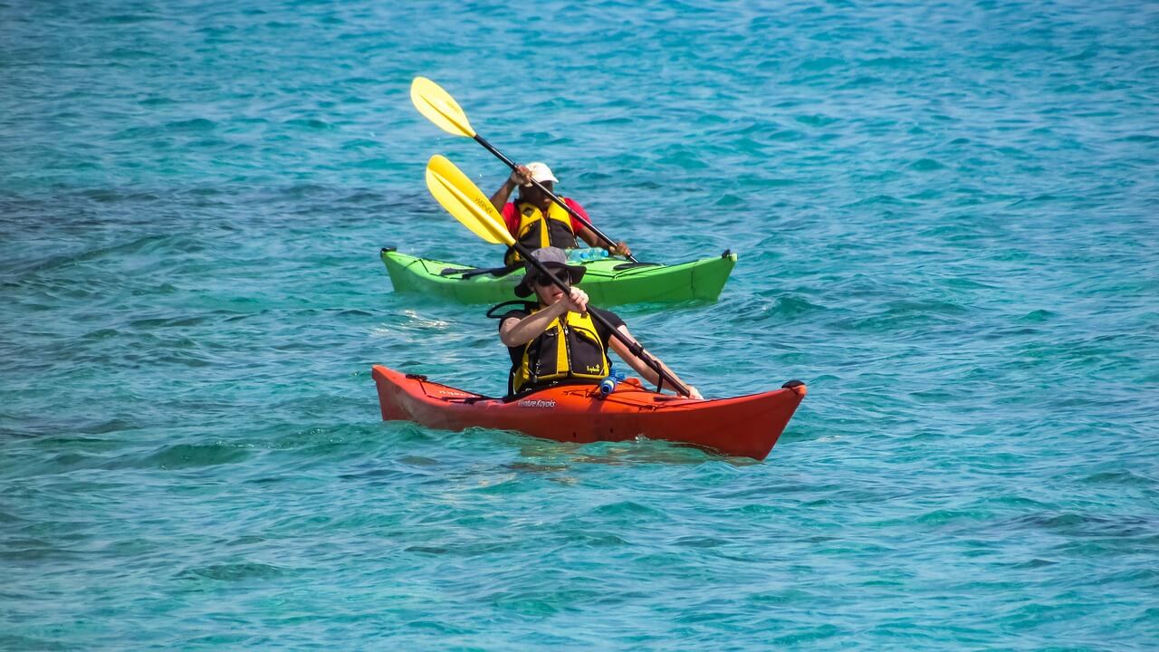 Kayaking training.